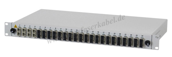 19 Zoll Box mit 24 SC duplex OM2Kupplungen